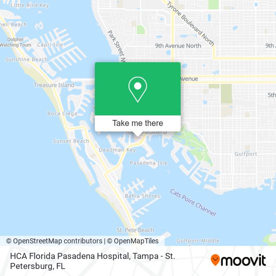 Mapa de HCA Florida Pasadena Hospital