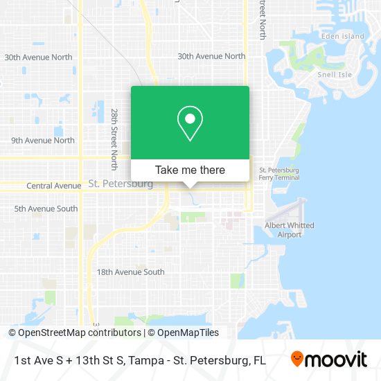 1st Ave S + 13th St S map