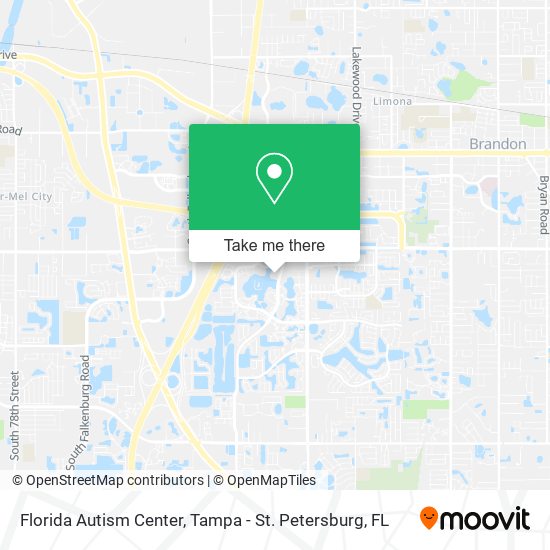 Florida Autism Center map