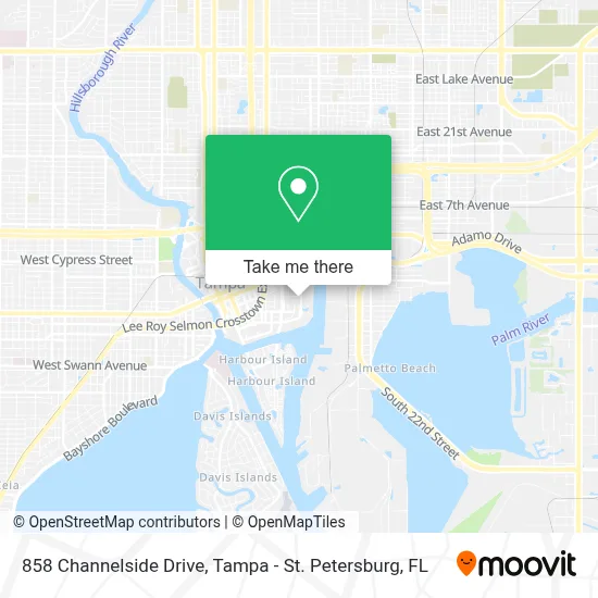 858 Channelside Drive map