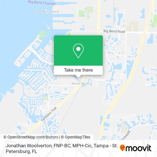 Jonathan Woolverton, FNP-BC, MPH-Cic map