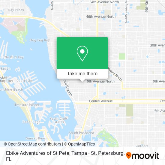 Ebike Adventures of St Pete map