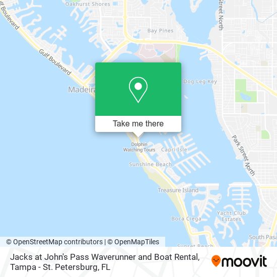 Jacks at John's Pass Waverunner and Boat Rental map