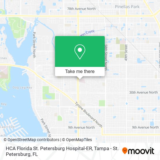 HCA Florida St. Petersburg Hospital-ER map