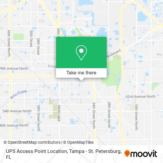 UPS Access Point Location map