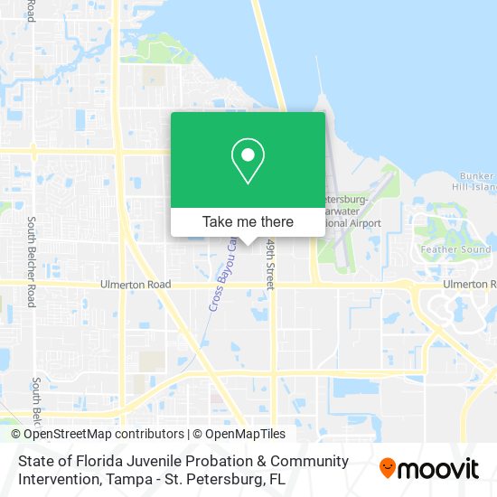 State of Florida Juvenile Probation & Community Intervention map