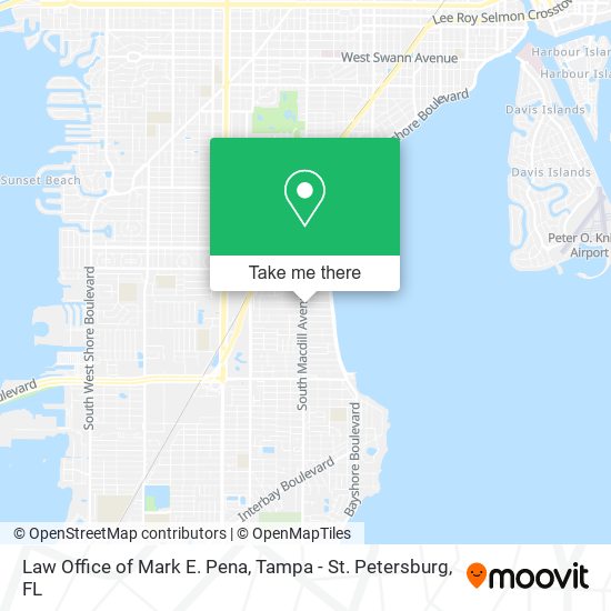 Law Office of Mark E. Pena map