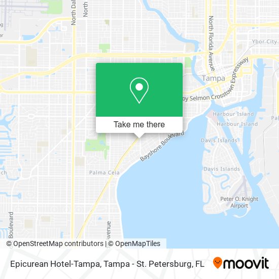 Epicurean Hotel-Tampa map
