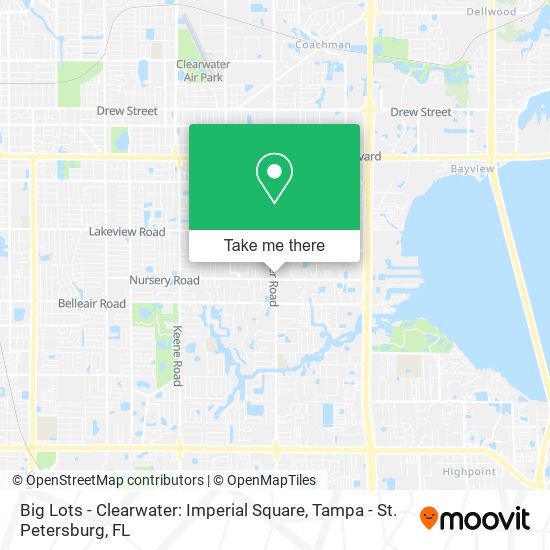 Big Lots - Clearwater: Imperial Square map