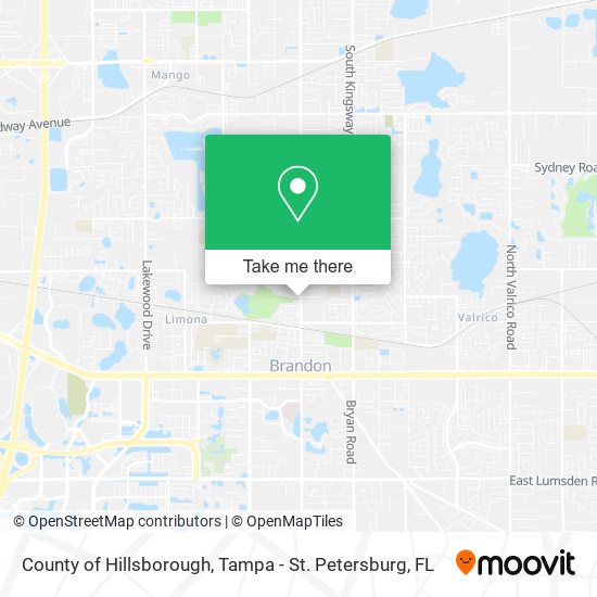 County of Hillsborough map
