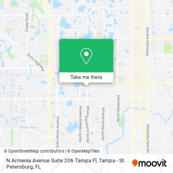 N Armenia Avenue Suite 206 Tampa Fl map