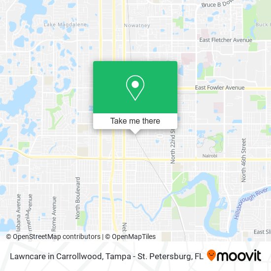 Lawncare in Carrollwood map