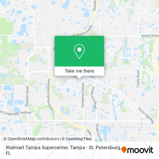 Walmart Tampa Supercenter map