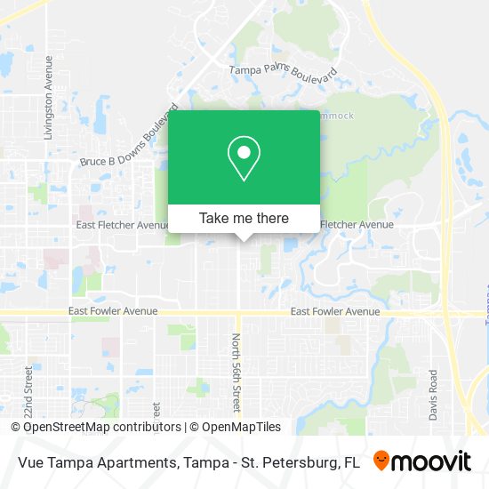 Mapa de Vue Tampa Apartments