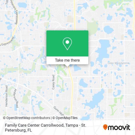 Family Care Center Carrollwood map
