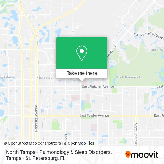 North Tampa - Pulmonology & Sleep Disorders map