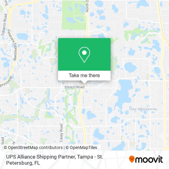 Mapa de UPS Alliance Shipping Partner