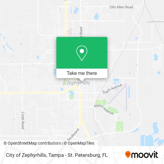 Mapa de City of Zephyrhills