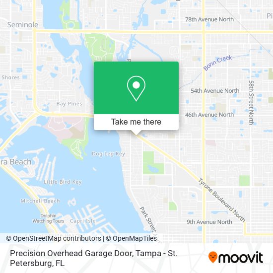 Mapa de Precision Overhead Garage Door