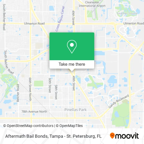 Aftermath Bail Bonds map