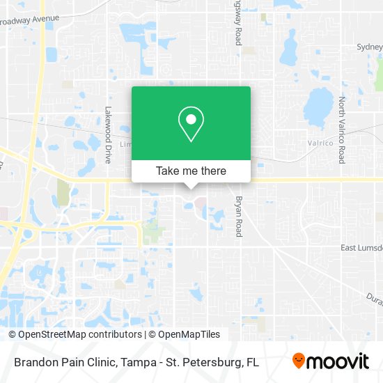 Brandon Pain Clinic map