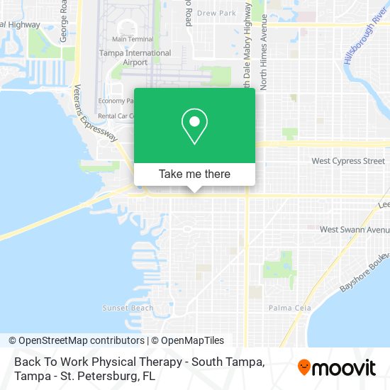 Back To Work Physical Therapy - South Tampa map