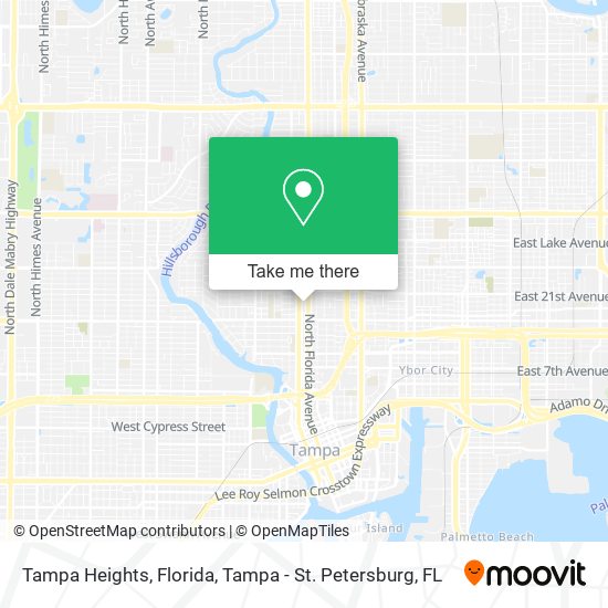 Tampa Heights, Florida map