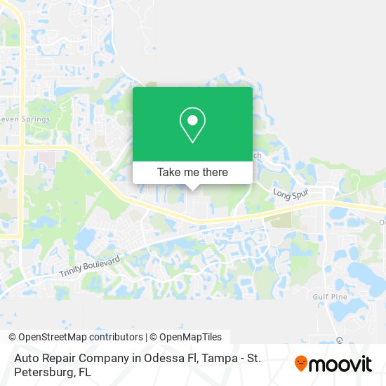 Mapa de Auto Repair Company in Odessa Fl