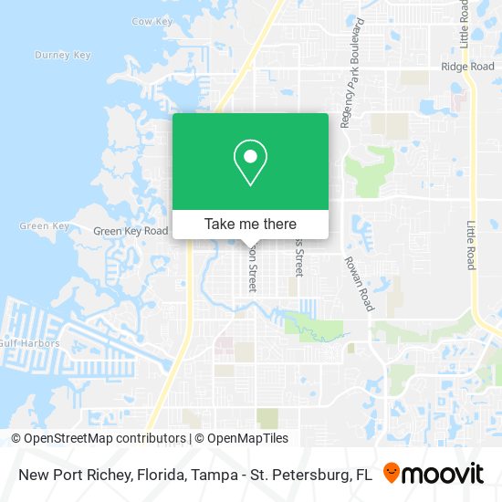 Mapa de New Port Richey, Florida