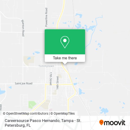 Mapa de Careersource Pasco Hernando