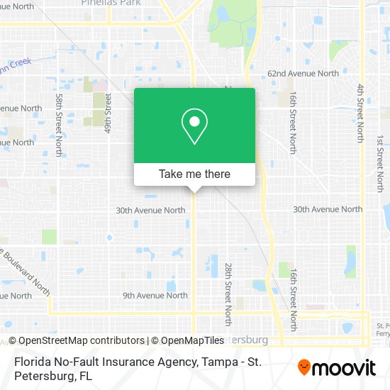 Mapa de Florida No-Fault Insurance Agency