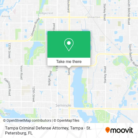 Tampa Criminal Defense Attorney map