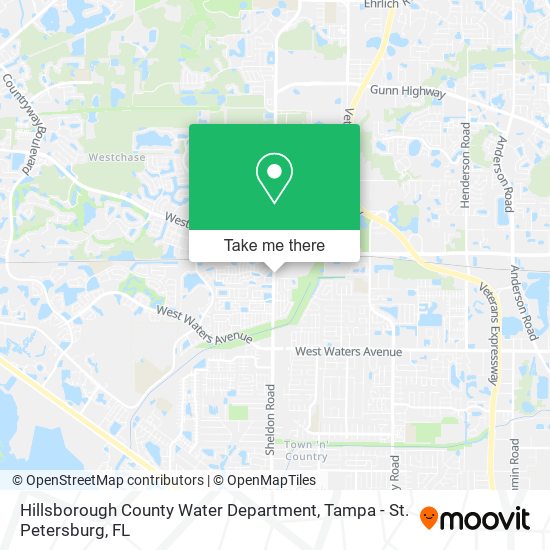 Hillsborough County Water Department map