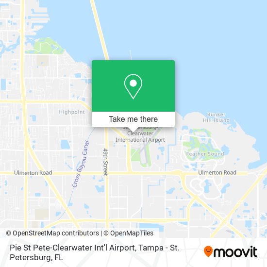 Pie St Pete-Clearwater Int'l Airport map