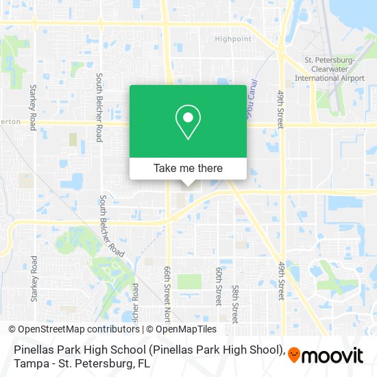 Pinellas Park High School map