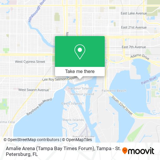 Mapa de Amalie Arena (Tampa Bay Times Forum)