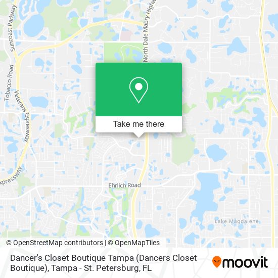 Dancer's Closet Boutique Tampa (Dancers Closet Boutique) map