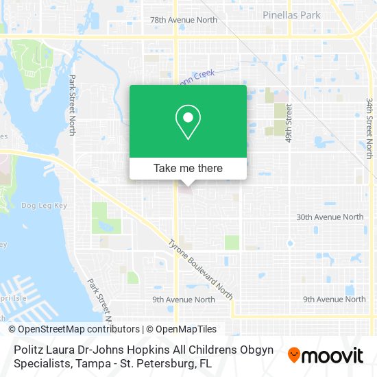 Politz Laura Dr-Johns Hopkins All Childrens Obgyn Specialists map