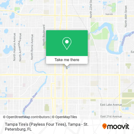 Mapa de Tampa Tire's (Payless Four Tires)