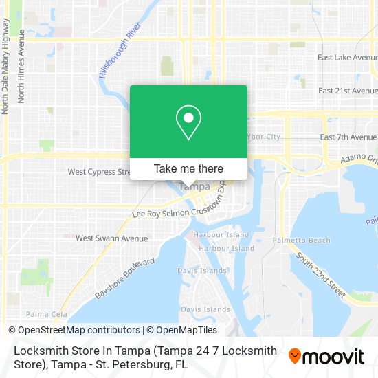 Locksmith Store In Tampa (Tampa 24 7 Locksmith Store) map