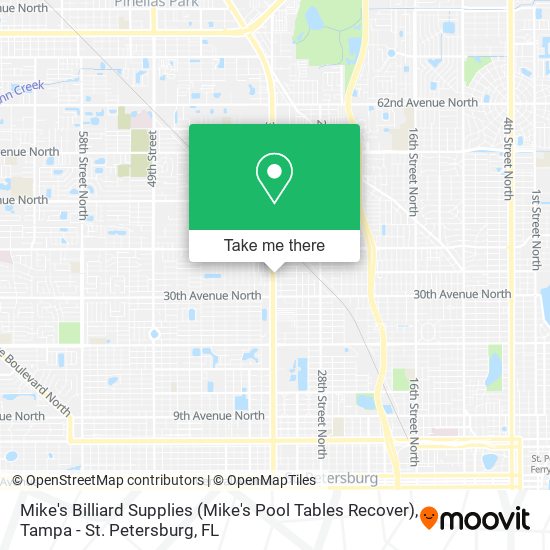 Mapa de Mike's Billiard Supplies (Mike's Pool Tables Recover)