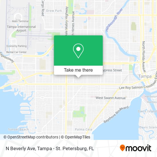 N Beverly Ave map