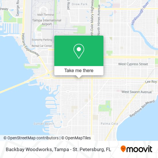 Backbay Woodworks map