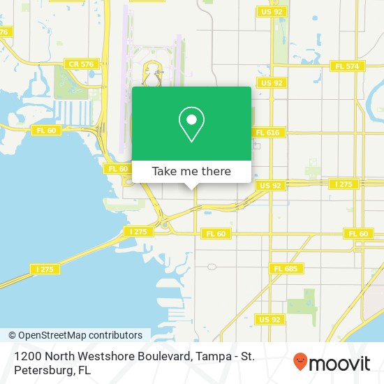 1200 North Westshore Boulevard map