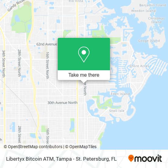 Mapa de Libertyx Bitcoin ATM