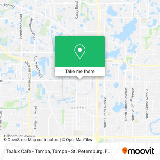 Tealux Cafe - Tampa map