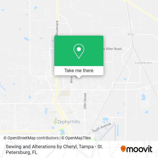 Sewing and Alterations by Cheryl map
