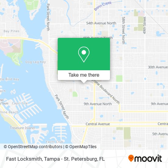 Mapa de Fast Locksmith