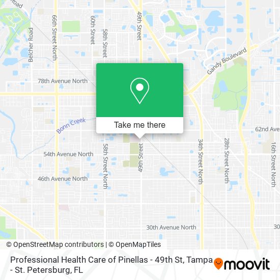 Professional Health Care of Pinellas - 49th St map