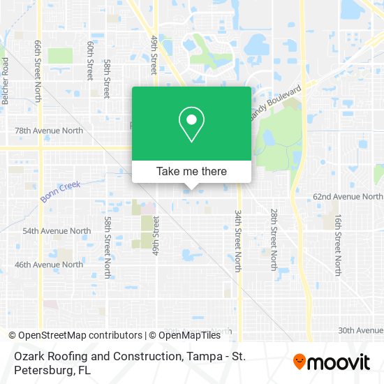 Ozark Roofing and Construction map